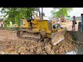 OMG !! Amazing Bulldozer D20p Clear Land And Trash Next to the road & Small Truck Loading Land