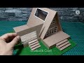 DIY - HOW TO MAKE A MINIATURE HOUSE FROM CARDBOARD EASILY #47 TRIANGLE HOUSE