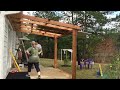 Porch Cover Construction DIY in 5 Days - Timelapse