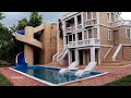 Building Heavenly Underground Swimming Pool Park  With Level Up Villa House