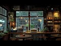 Jazz Music Playing Slightly Muffled with Rain Sounds In Coffee Shop Ambience