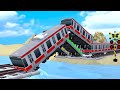 【踏切アニメ】非常に長い新幹線が曲がりくねったらせん状に走り、高山を登ります【カンカン】Train Climbing Pyramid - Railroad Crossing Animation #3