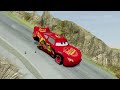 Big & Small King Dinoco vs Big & Small McQueen vs Hill - BeamNG.drive