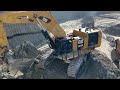 Caterpillar 6015B Excavator Loading Caterpillar Dumpers - Sotiriadis Mining Works