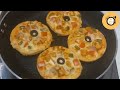 Pizza Bites without oven on Tawa - Step by Step Recipe - Freeze for Months