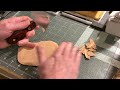 SKIVING LEATHER WITH A CUSTOM ROUND KNIFE