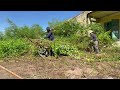 Clearing Overgrown Grass to Revive 2 Abandoned Homes - Transforming a Buried Front Yard