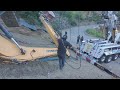 Big Excavator Rolls Over in Beverly Hills