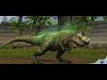 My Tyrannosaur Buck is turning level 21 and then 30 and do battle and roar sounds JWTG