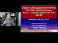 The Other Attention Disorder: Cognitive Disengagement Syndrome (CDS) - Part I:  History & Symptoms