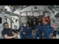 SpaceX Crew-6 enters space station after docking, with welcome ceremony