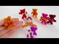 モールベアとフォークリボン／Pipe cleaner Bear and Fork Bow