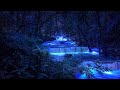 Rainforest Ambience 4K | Waterfall & Nighttime Rainforest River Scene | Water Nature Sounds Ambience