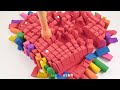 Satisfying Video l How to make Rainbow Graduation Cake in KineticSand & Nail-Clay Cutting ASMR #2000