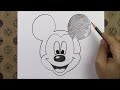 Kolay Karakalem Mickey Mouse Resmi Adım Adım Nasıl Çizilir