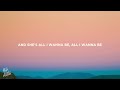 Tate McRae - She's All I Wanna Be (Lyrics)