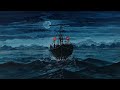 Painting a Ship on the Ocean with Gouache ｜Moonlight Ocean Painting