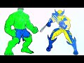 Spiderman Wolverine Iron Man Coloring Book | Colouring Pages for Kids with Colored Markers