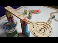 Marble Run Race ASMR ★ Wooden Rolling Course & Colorful Balls
