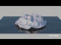 Antarctica Radar Map Animated Water Level (4k)