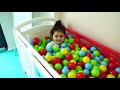 Öykü are playing with colorful balls - Hide and Seek fun kids