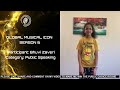 Global Musical Icon - Season 6 I Bhuvi Zaveri  I Public Speaking I Nashville Tennessee