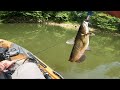 Kayak fish on the river