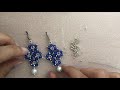 Quadruple Snowflake Earrings. DIY beaded earrings.How to make beaded earrings