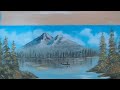 Oil Painting Landscape on Wood Paddle time-lapse #oilpainting #landscapepainting #painting