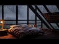 Rain Sounds and Thunder outside the window for deep sleep in 3 minutes - Stormy night in the forest