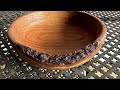 Woodturning a Small Bradford Pear Bowl with Natural Edge and Wormy