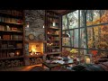 4K COFFEE SHOP BOOKSTORE AMBIENCE || Smooth Piano Jazz Music for Relaxing, Studying and Working