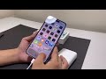 iPhone 14 Pro Max (silver) unboxing ♡ cute apple accessories, romoss powerbank, tripod, ios 16 setup