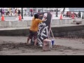 Street artists painting a big surprise