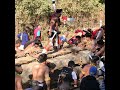 GIANT STONE PULLING CEREMONY 2019 at MIMA Village.  Colourful and Powerful