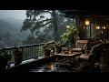 POWERFUL Rain and Thunder Sounds for the BEST Sleep and Meditation on a Super Peaceful MOUNTAIN Deck