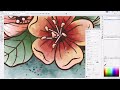 How to Paint with Vector Watercolor Brushes -  Coloring Flowers in Adobe Illustrator