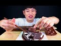 ASMR 초콜릿디저트 초코케이크 몽쉘 초코비스킷 초코푸딩 초코브라우니 우유부어 먹방!Chocolate Dessert Choco Cake Pudding Brownie MuKBang!