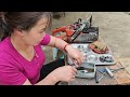 Genius girl Repairs wood cutting machine, Turn old into new - repair girl