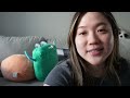 coffee date, crocheting cute things, working on wips while waiting for new yarn | vlog
