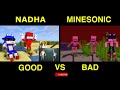 FNF Minecraft Animation VS Real Life | Sonic exe and his friends - Good Ending VS Sad Ending