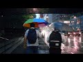 Walking in Heavy Rainstorm in NYC (Umbrella Rain Binaural Sounds For Sleep and Study) 4k ASMR