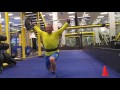 Overhead walking lunges