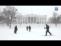 Raw Footage: Snowmageddon at the White House