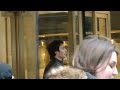 Ian Somerhalder Walking out from a Cab into WPIX Early Morning