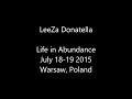 Life in Abundance LeeZa Donatella lectures in  Poland 2015