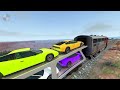 Trains vs Cliff 😱 BeamNG.Drive