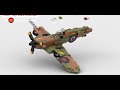 乐高moc喷火式战斗机Supermarine Spitfire Mk拼装动画DIY乐