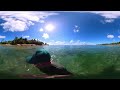 Walk into the Atlantic from Vieques Puerto Rico 4k 360 video