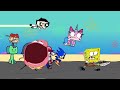 POP Everyone And Pole Vaulting Zombie Try To Get The Pizza From Spongebob | Animation